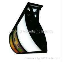 curved shaped menu light box 