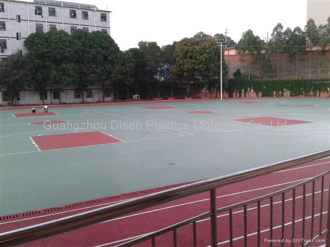 Synthetic PU basketball court floor surface