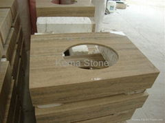 Marble Travertine Vanity Top and Sink