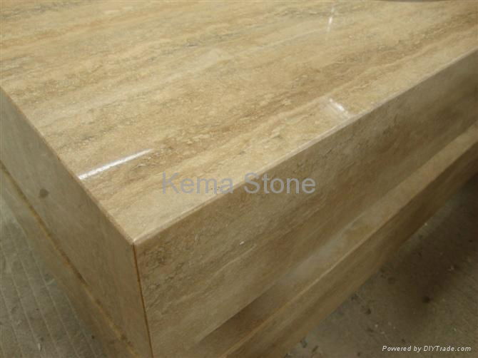 Marble Travertine Vanity Top and Sink 2