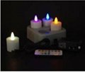 Rechargeable candle set for 4 1