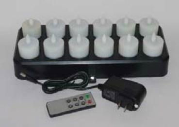 Rechargeable candle set for 12 3