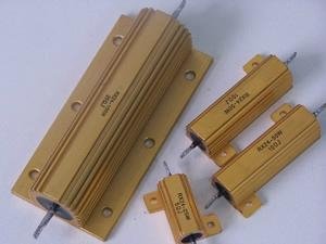 金黄色铝外壳功率型电阻RX24 4