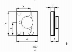 X, Ku,K band 90° Microstrip isolator