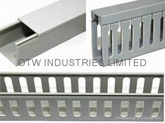 CE UL PVC slotted and solid wiring ducts, open and closed wiring ducts