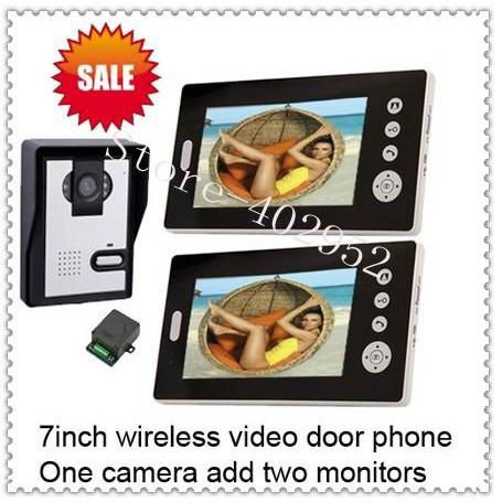 3 in 1 wireless color 7inch video doorphone intercom systems 2