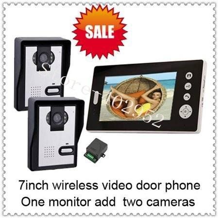 3 in 1 wireless color 7inch video doorphone intercom systems 4