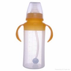 240ml baby silicone feeding bottle with handle