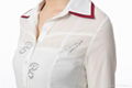 Korea Fashion Wholesale double-layer Collar Shirt White Chiffon shirt 4