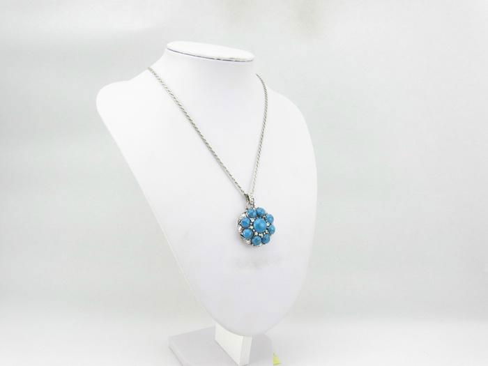 2012 fashional  necklace with blue turquoises