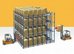 Gravity pallet racking