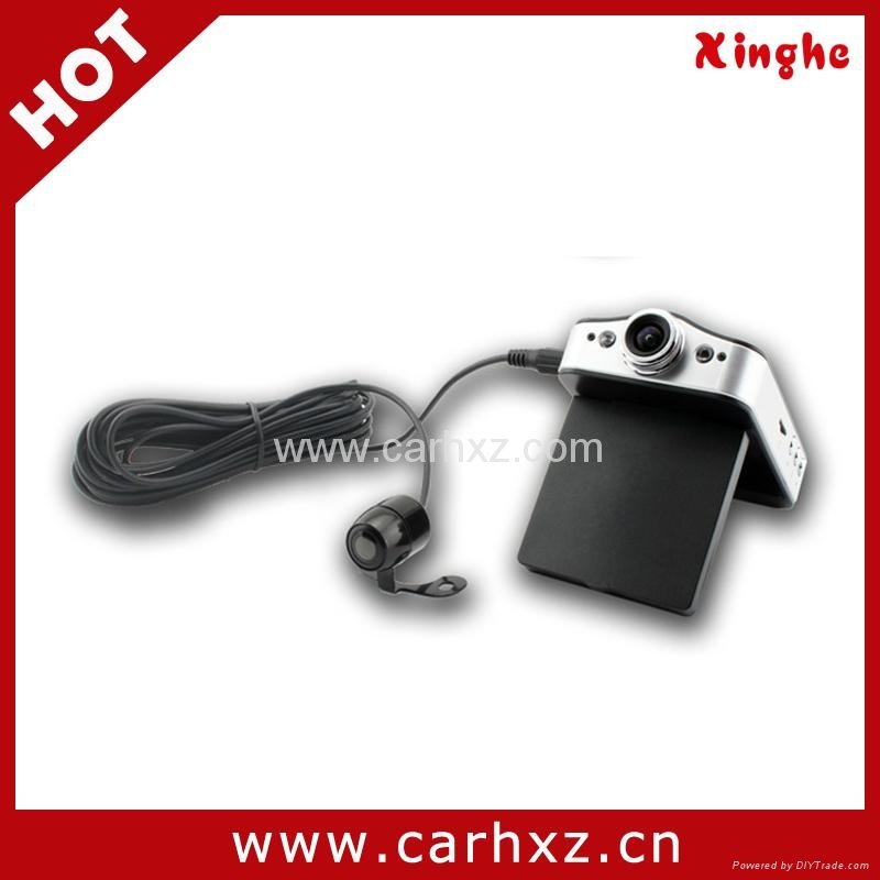 HD720P Dual Camera Car Black Box 140 degree front camera with external VGA lens