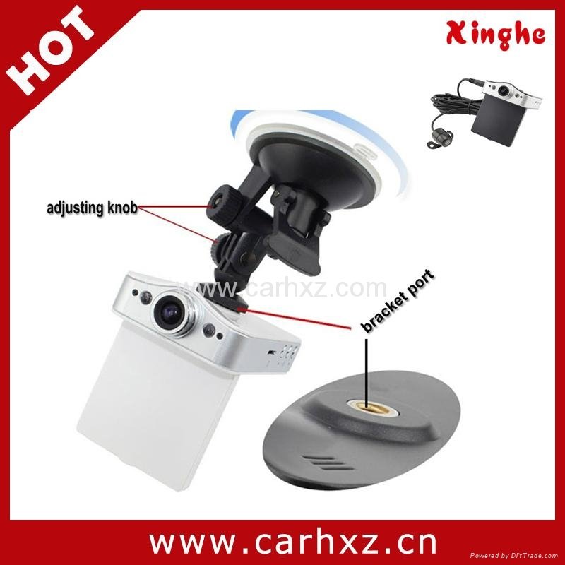 HD720P Dual Camera Car Black Box 140 degree front camera with external VGA lens 5
