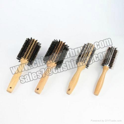Wood Handle Hairbrush 3