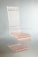 LUCITE CHAIR WITH HIGH BACK AC800