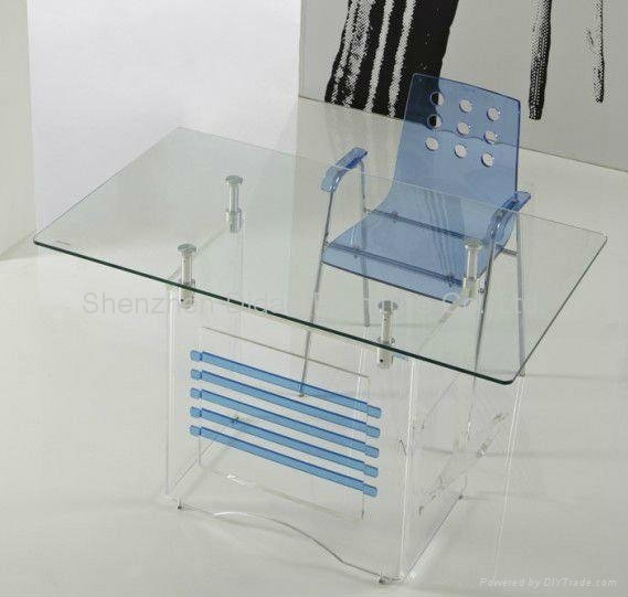 Acrylic Computer Table Lucite Office Desk China Manufacturer