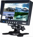 7 inch car rear view system with quad picture 1