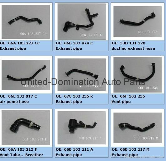 all AUDI VW Breather Hose, Exhaust Pipe 2