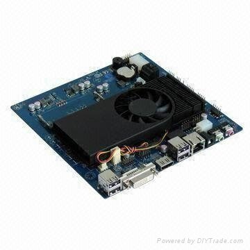 17 x 17cm AMD T48N Mini-ITX Motherboard with 12 to 24V DC Voltage, Supports DVI/