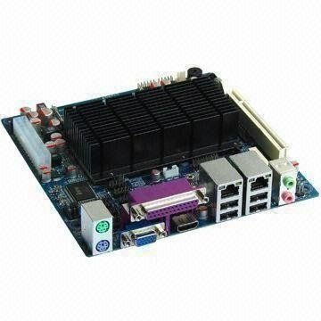 Mini-ITX Motherboard with Intel Atom Process, Double Core 1.86GHz, DDR3 and HD A