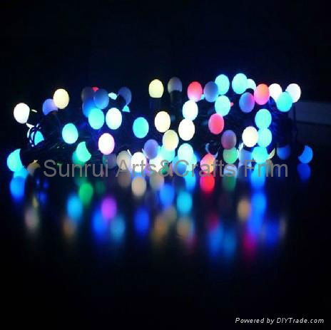 40L LED Christmas lights with frosted balls multi colors110V-230V  3