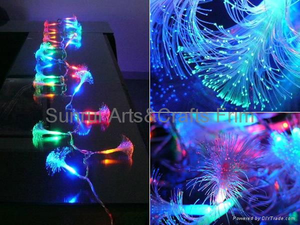 LED christmas lights with optical fiber flowers multi colors available