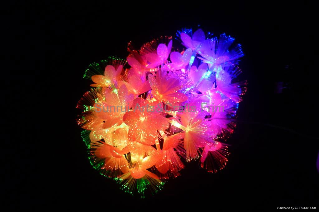 LED christmas lights with optical fiber flowers multi colors available 4