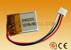  Li-polymer rechargeable battery 402025 3.7V 180mAH