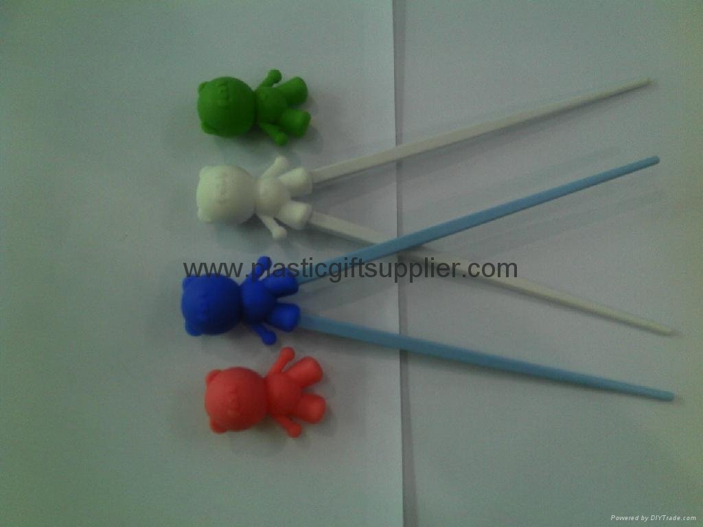 promotional children silicone chopsticks for gifts dongguan  3