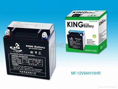 motorcycle battery  KING 12V9AH