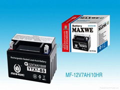 motorcycle battery MAXWE YTX7A-BS（12V7AH）