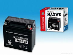 motorcycle battery MAXWE 12N6.5-BS（12V6.5AH）