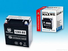 motorcycle battery MAXWE 12N9-BS（12V9AH）