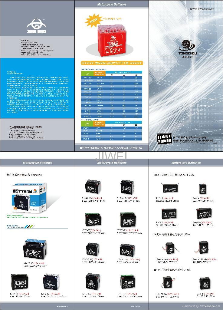 12N5B-BS(12V5AH) -motorcycle battery -maintenance Free battery  3