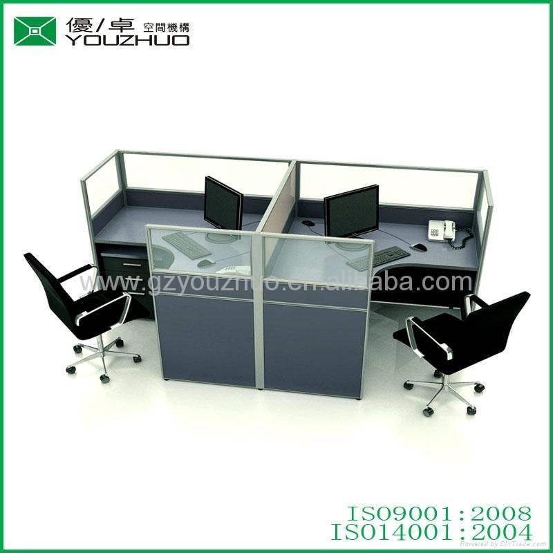 Fashionable aluminium glass office partition  