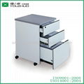 Steel movable cabinet with 3 drawers 