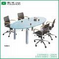 2013 Steel fame round glass conference tables 