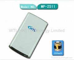 2500mAH Ultra thin backup external battery (Model No.MP2511)