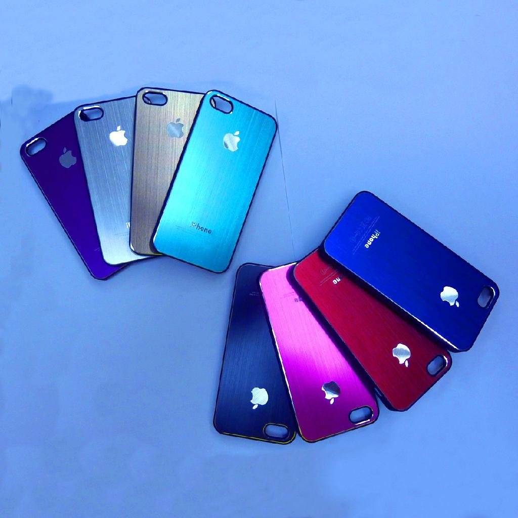 Brushed metal mobile phone case for iphone 5,made fo hard plastic 2