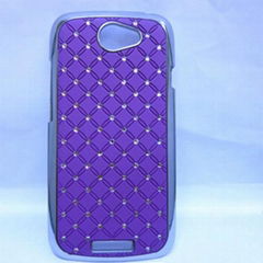 diamond mobile phone case for HTC One S，made of hard PC