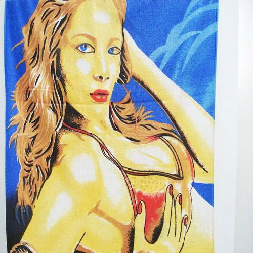 100% cotton velvet reactive printed beach towels  4