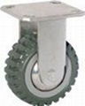 heavy duty PU caster with tyre veins 4