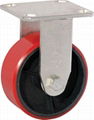 heavy duty iron core PU covered caster