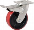 heavy duty iron core PU covered caster  3