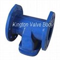 Iron casting and machining hydraulic gate valve body 1