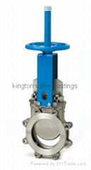 API DIN cast iron L   ed knife gate valve