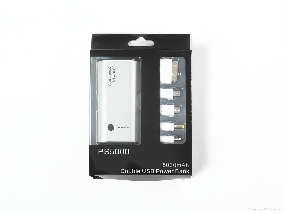 5000mAh New Portable Battery Phone Charger Power Bank for iphone/blackberry 3