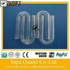 u bent quartz glass tube for thermocouple 