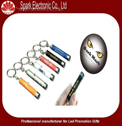 LED flashing projector keychain