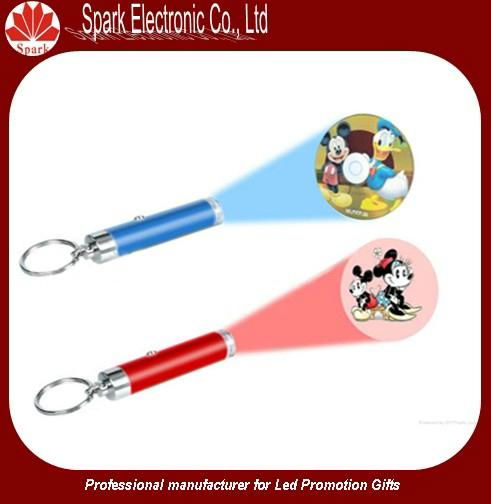 LED flashing projector keychain 3